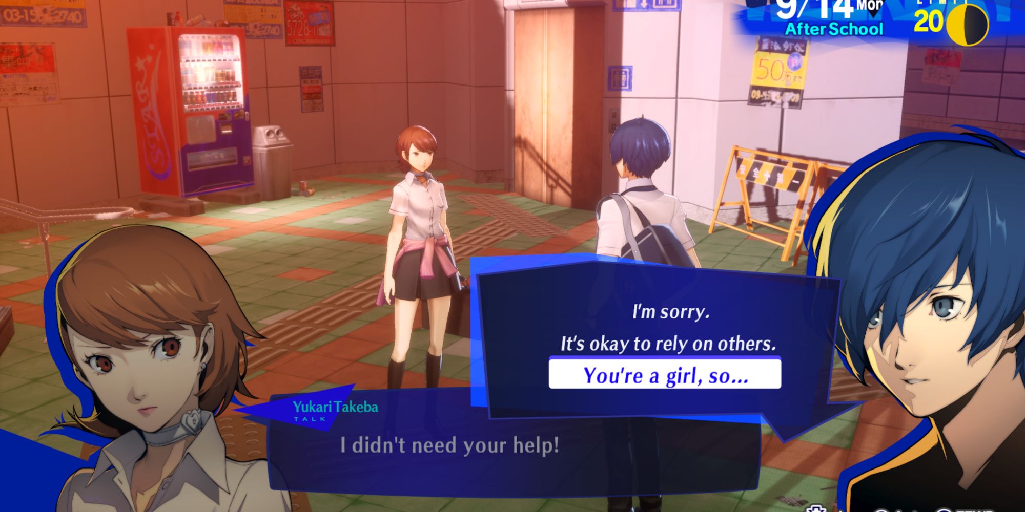 Discussion avec Yukari dans Persona 3 Reload