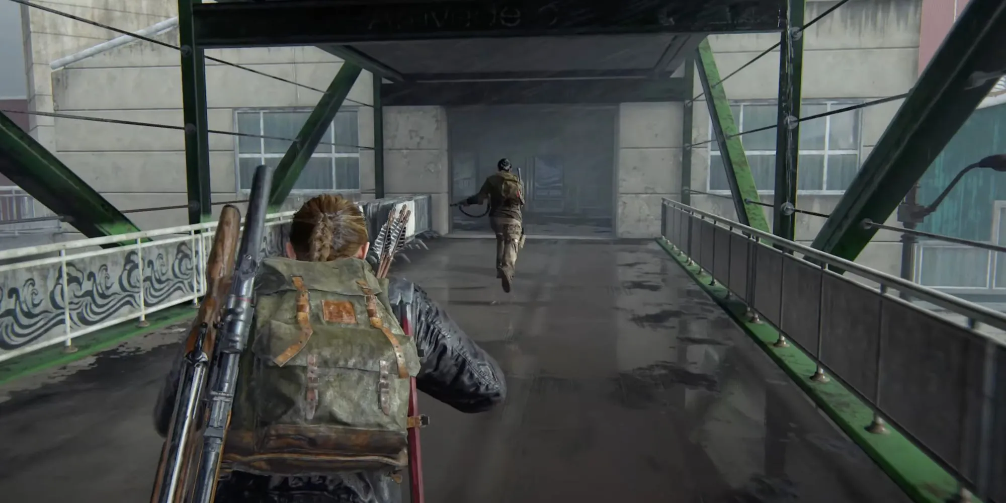 The Last of Us 2 リマスター版のアビーとマニーがスナイパーのトミーを倒す