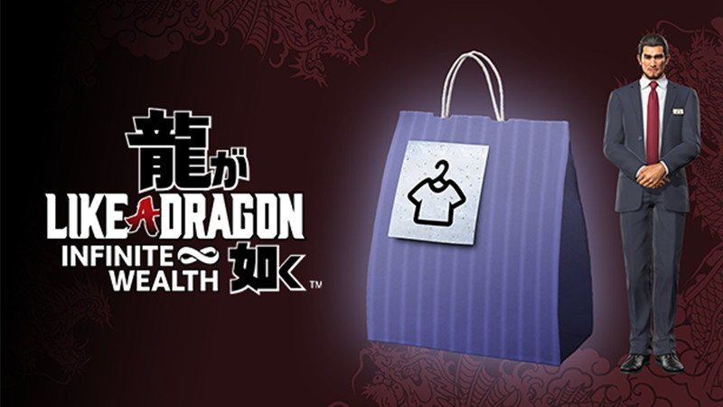 Arte promozionale per il pacchetto cosmetico dell'outfit Hello Work per Like a Dragon: Infinite Wealth.