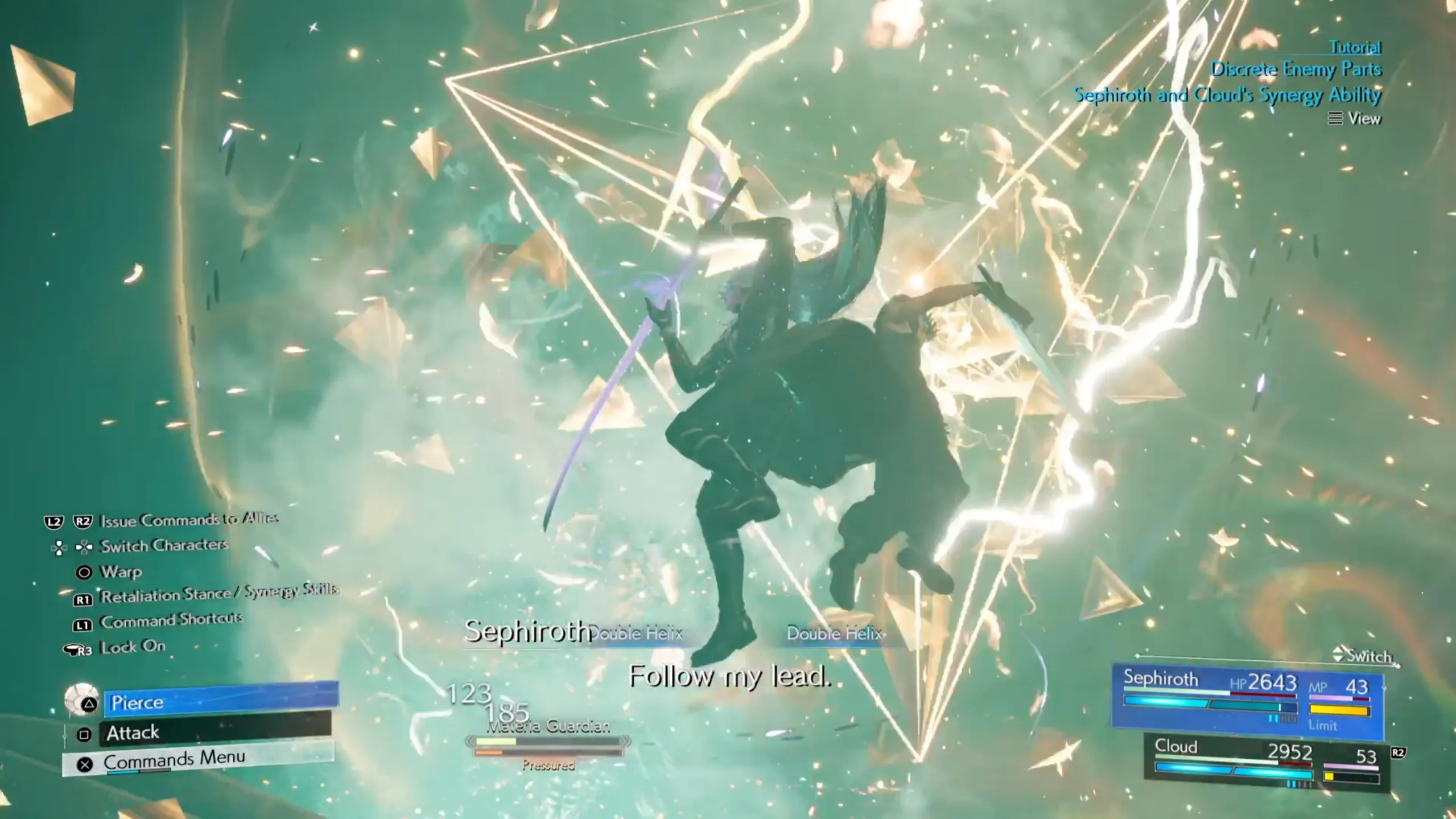 Cloud teaming up with Sephiroth to unleash Double Helix in FF7 Rebirth