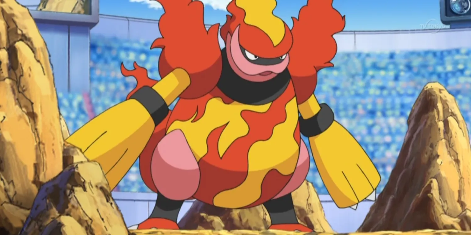 Magmortar en el anime de Pokémon