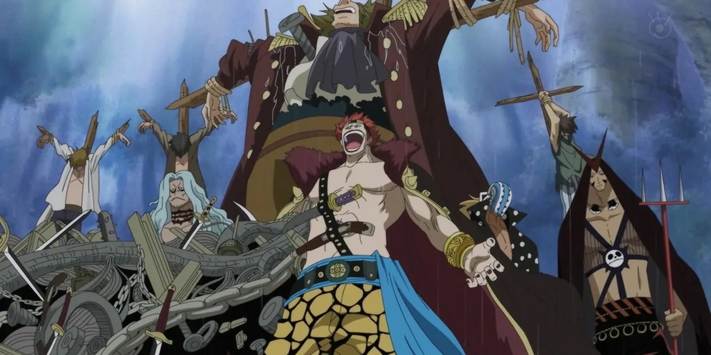 One Piece: I Pirati Kid che causano il caos e torturano le persone