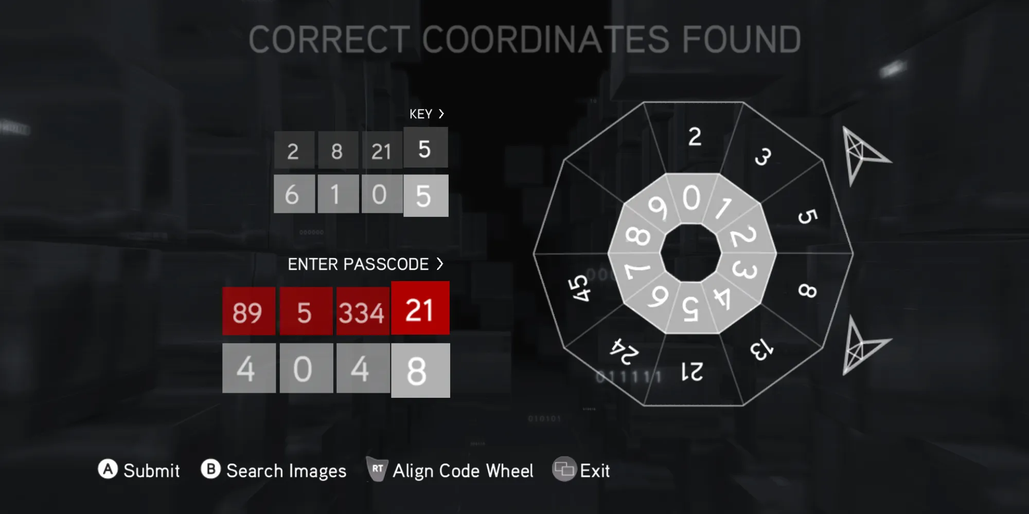 Immagine dello schermo di Assassin’s Creed Brotherhood del Cluster 10 codice di accesso
