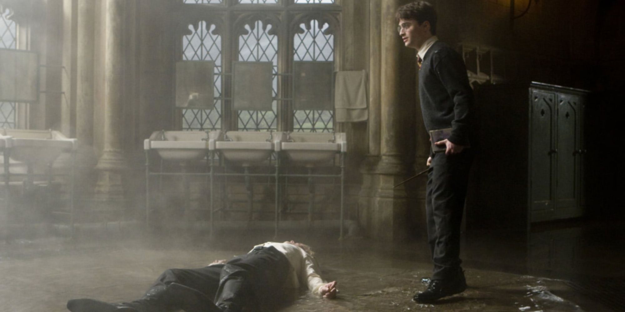 Harry Potter y el Príncipe Mestizo Draco después de que Harry realizó Sectumsempra
