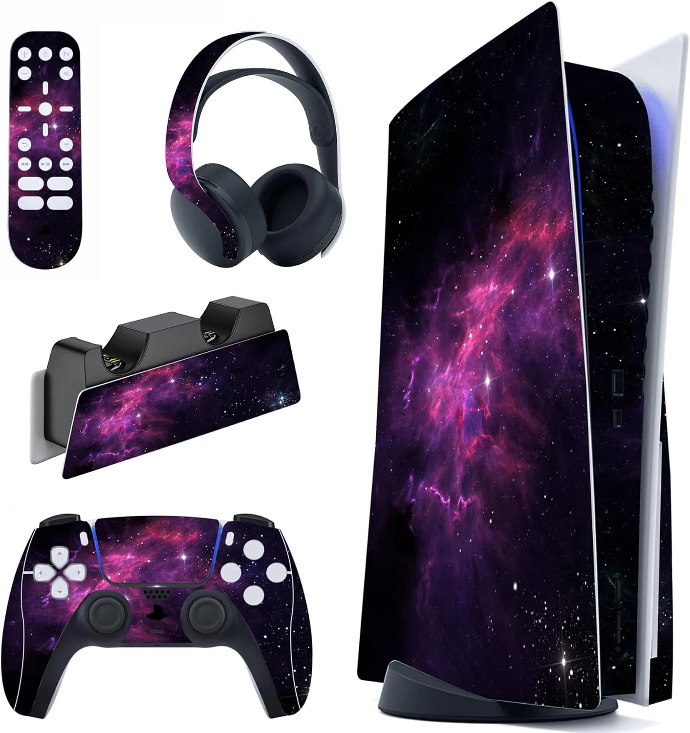 Skin Completa de Nebulosa Púrpura de PlayVital para PS5
