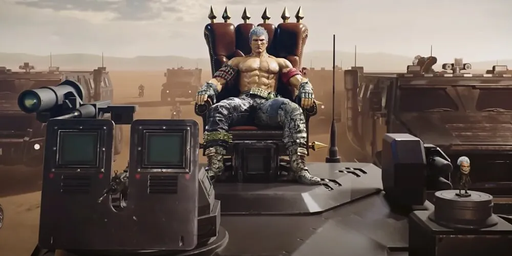 Брайан сидит на танке со своим троном