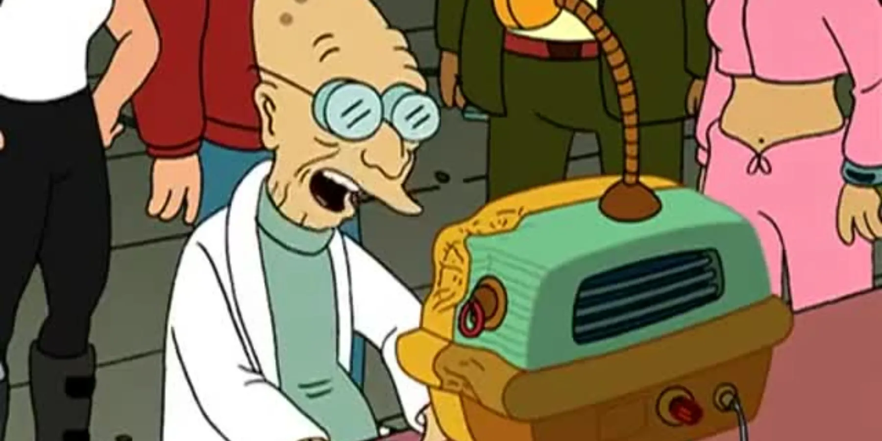 Professor Farnsworth with the What If Machine on Futurama