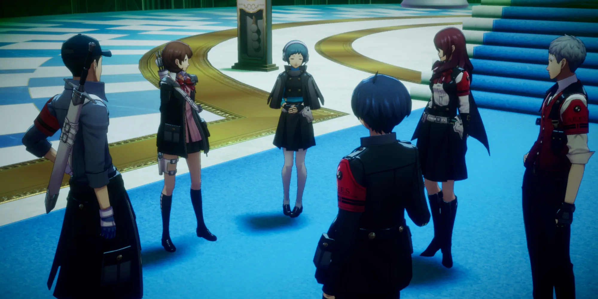 A SEES meeting in Tartarus in Persona 3 Reload