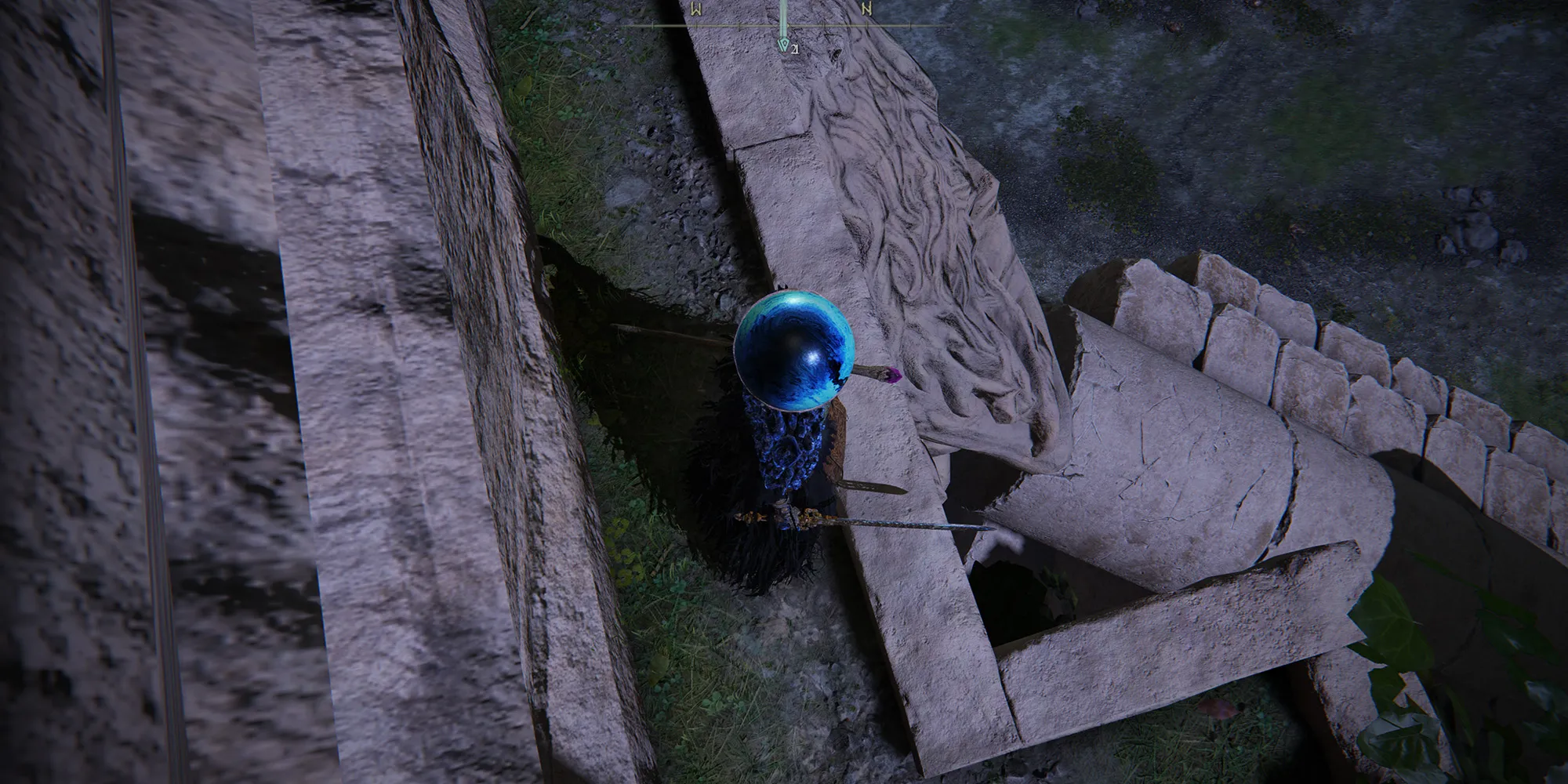 Скриншот, показывающий путь к Великому Оракульному Пузырчатому Волшебству в Elden Ring