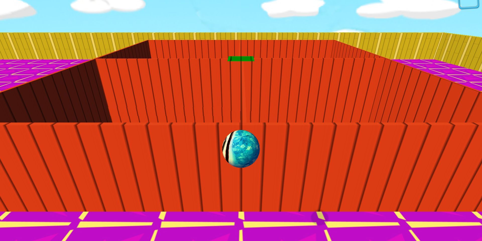 Trying to jump over a wall in Marble Blast Gold
