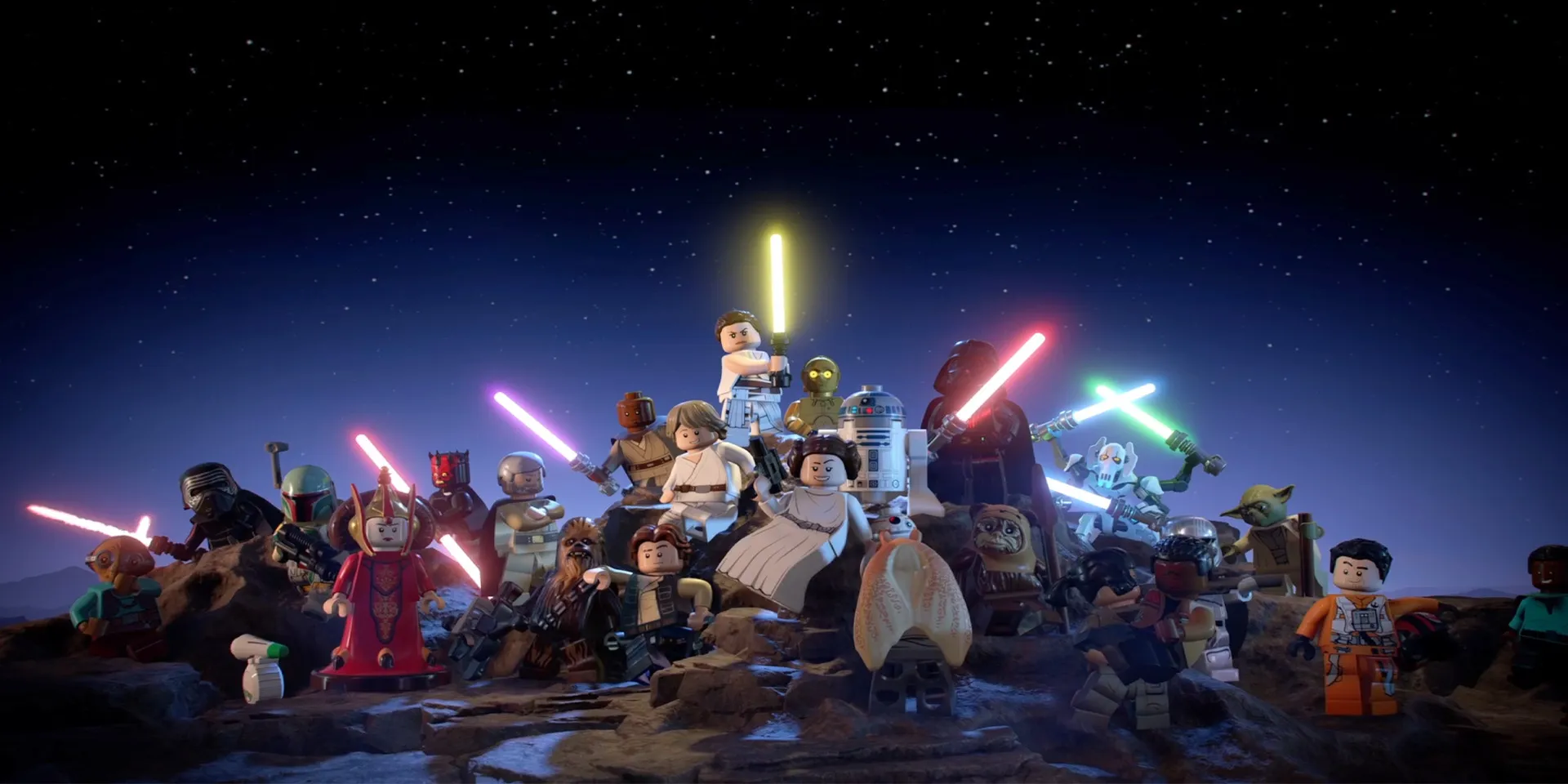 LEGO Star Wars portraying all the main characters