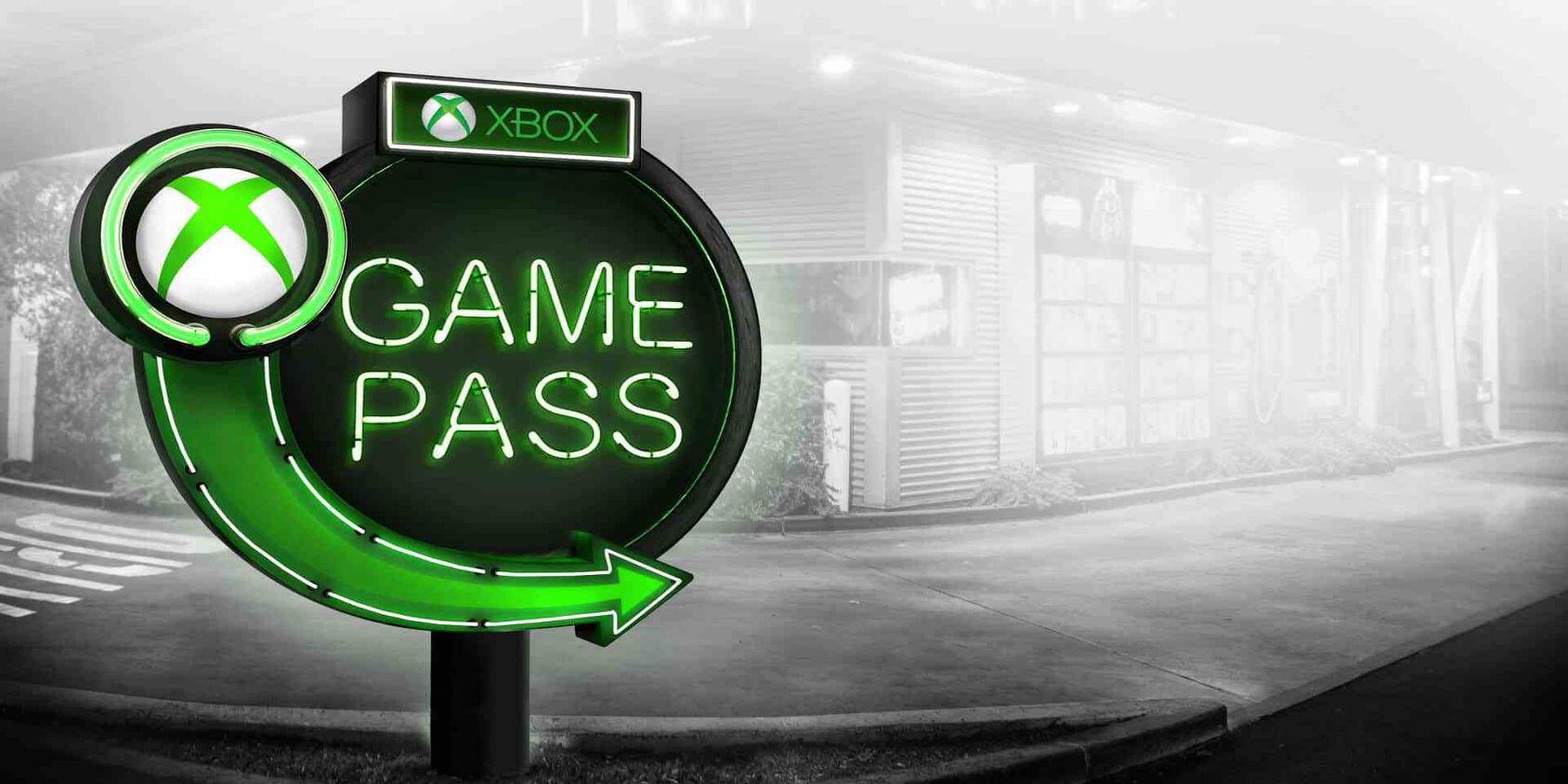 Captura de pantalla de Xbox Game Pass en un fondo desvanecido