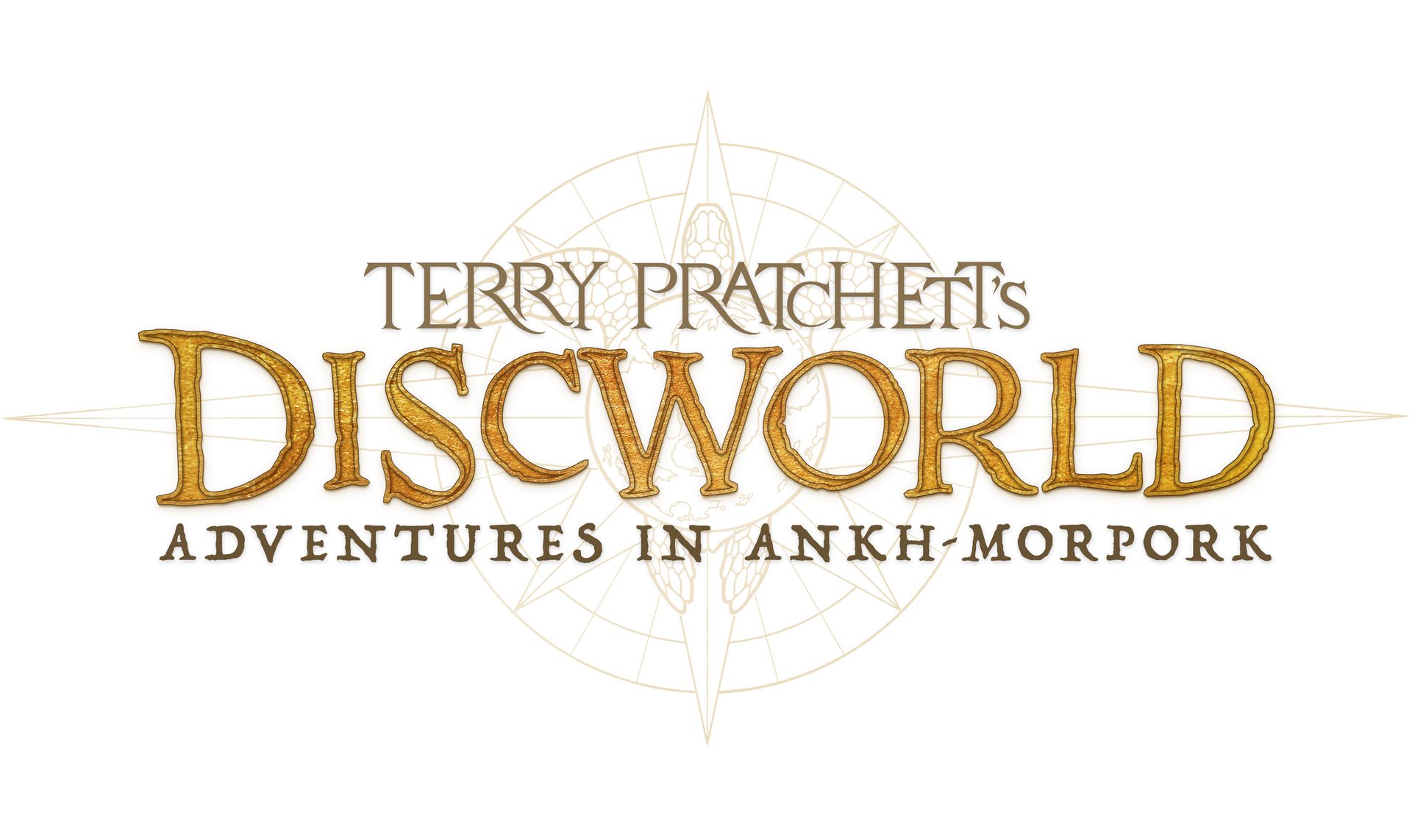 Un logo per il prossimo gioco di ruolo da tavolo, chiamato Terry Pratchett’s Discworld: Adventures in Ankh-Morpork.