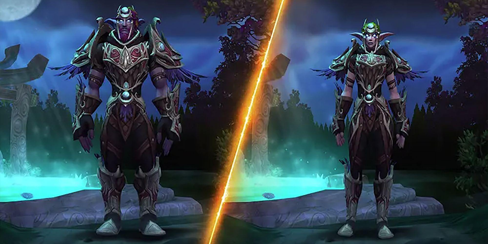 Sacerdote Elfo de la Noche en World of Warcraft