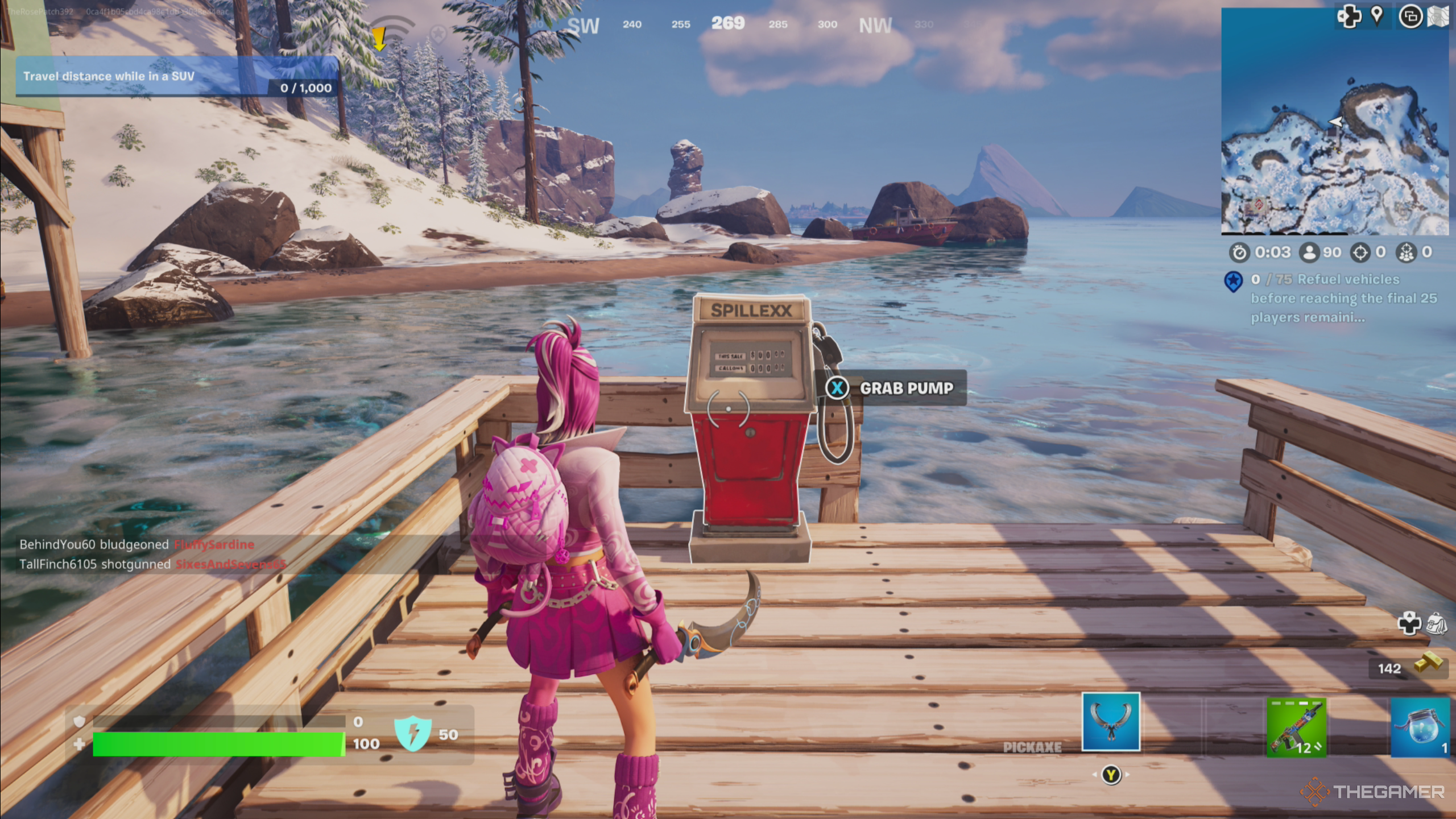 Fortnite Chapter 5: Gas pump on a dock