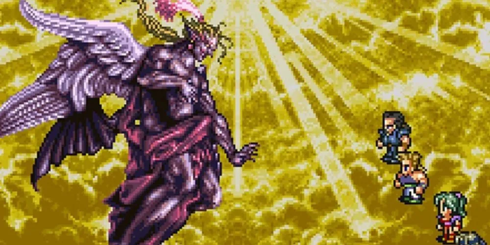 The final boss against Kefka Palazzo in Final Fantasy 6