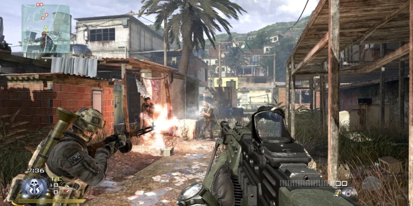 CoD Modern Warfare 2 2009 перестрелка в фавелах