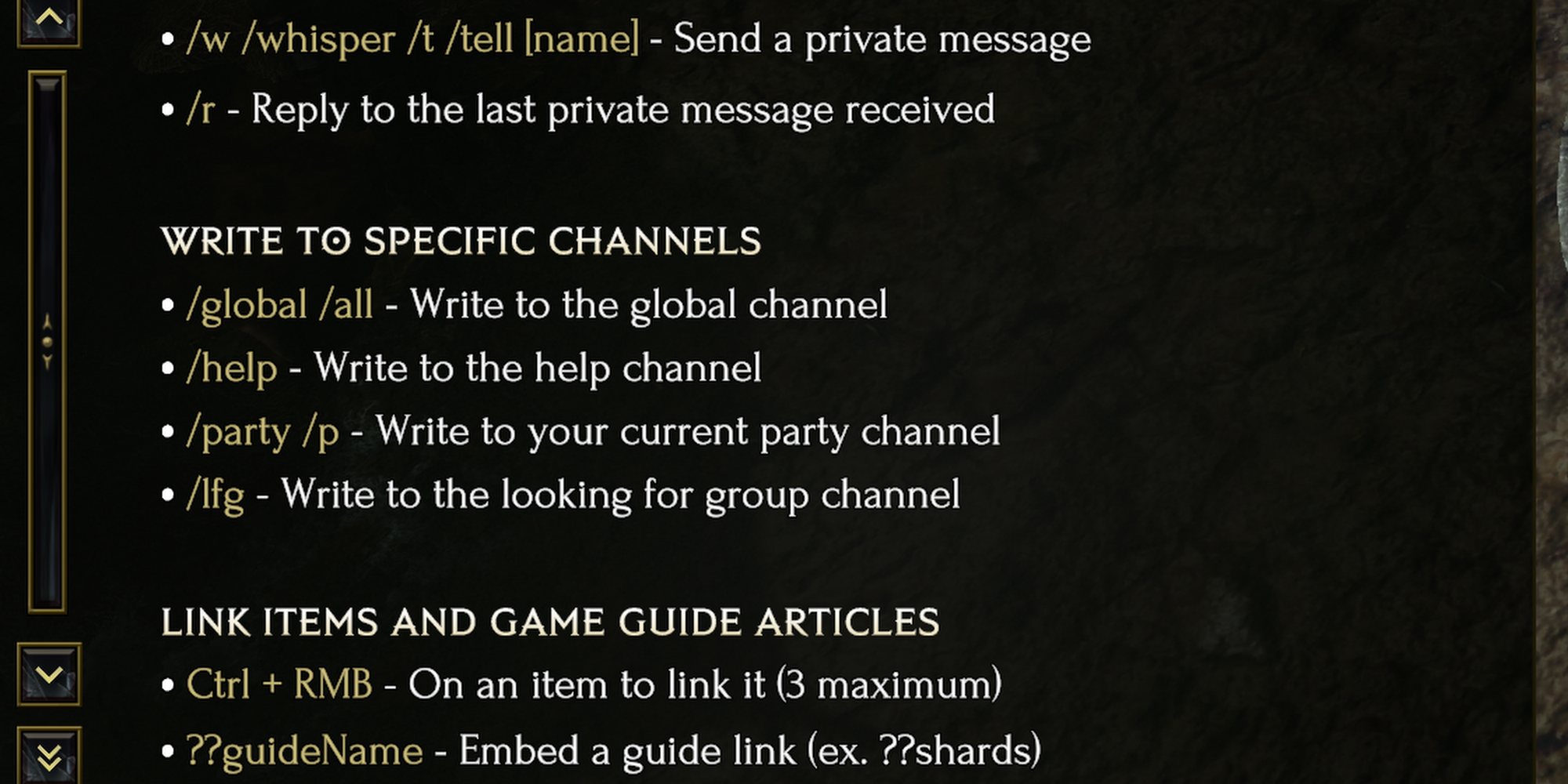Last Epoch All Chat Commands