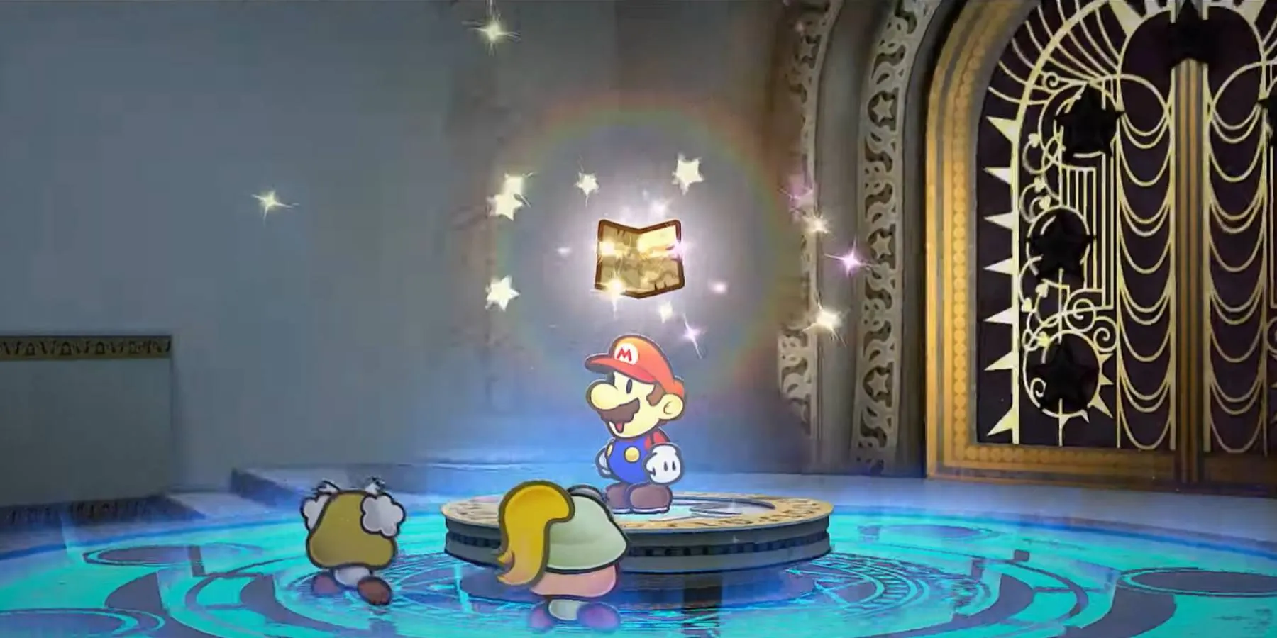 Mario utilisant la Carte Magique dans Paper Mario: The Thousand-Year Door