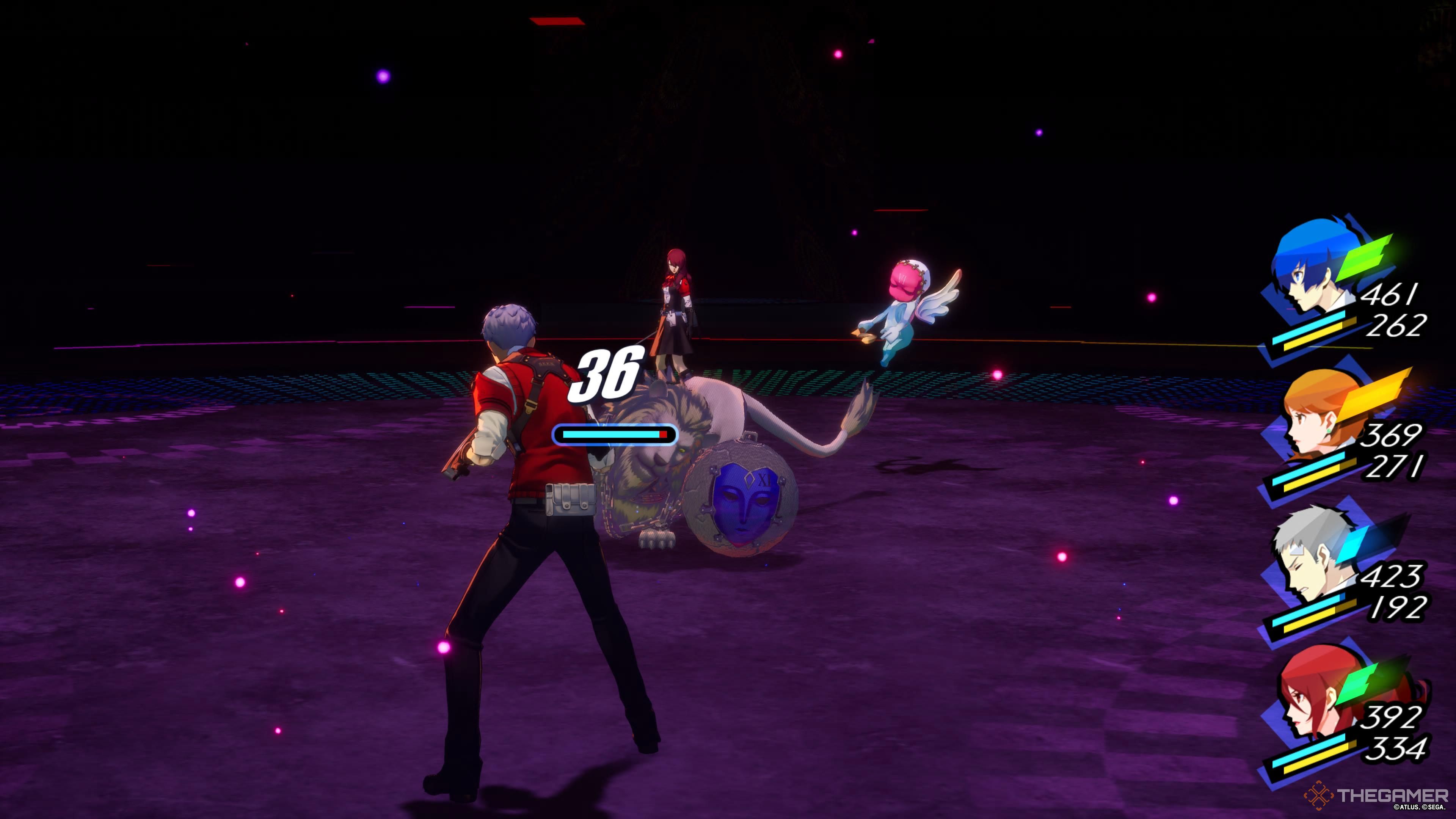 Persona 3 Reload Akihiko attacks the Icebreaker Lion