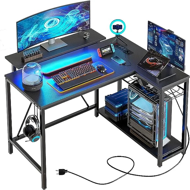 Bestier Small 42-inch L-shaped Gaming Desk