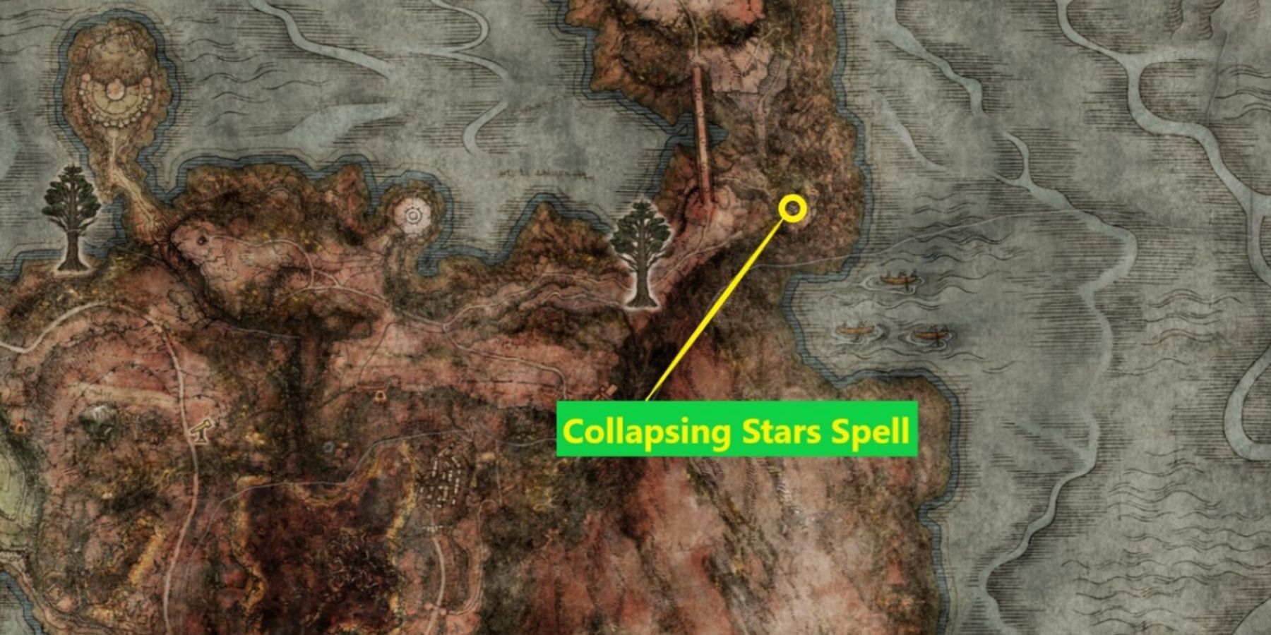 Collapsing Stars Spell location on the map in Elden Ring