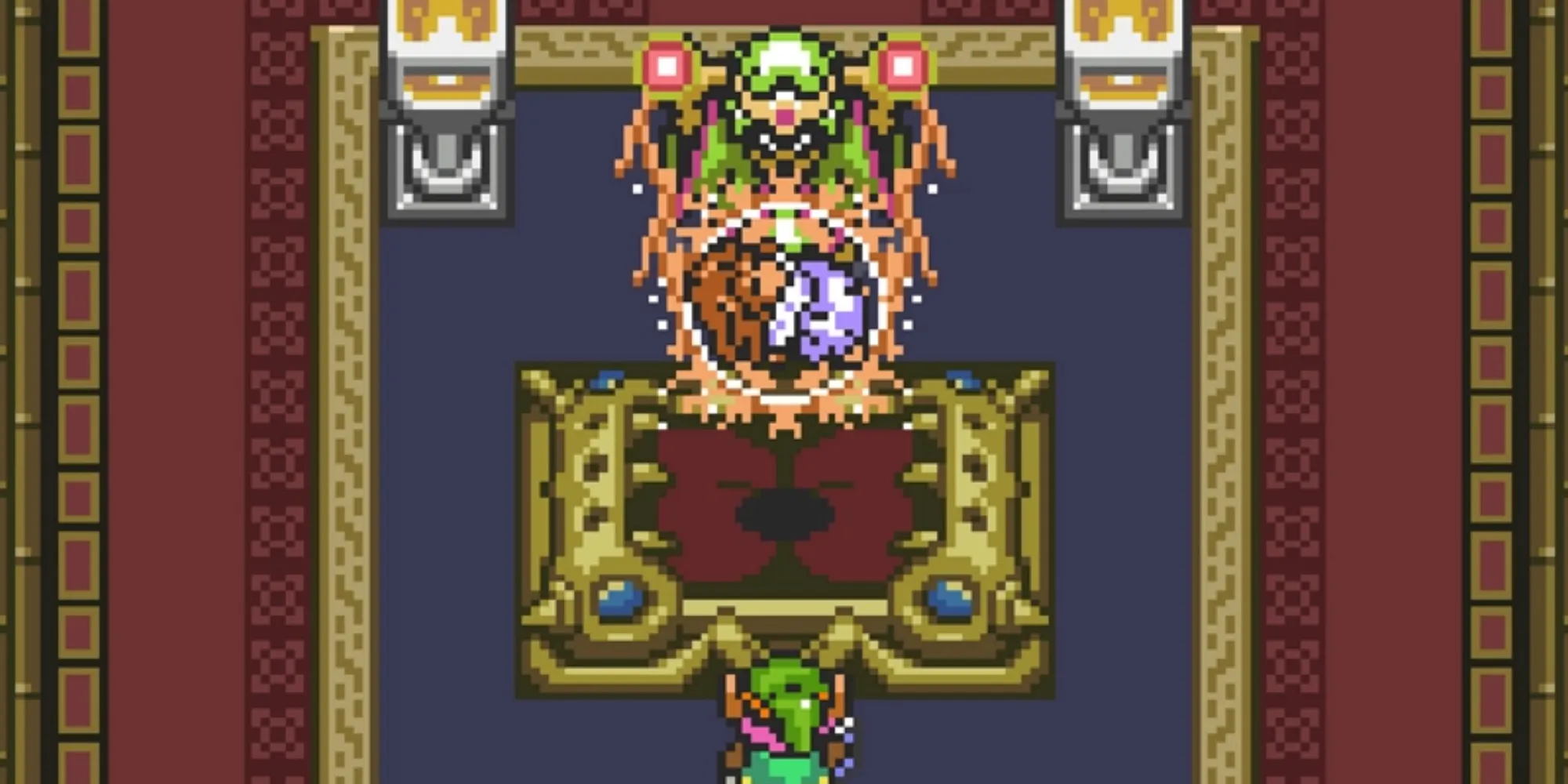 Agahnim colpisce Zelda in The Legend Of Zelda: A Link To The Past