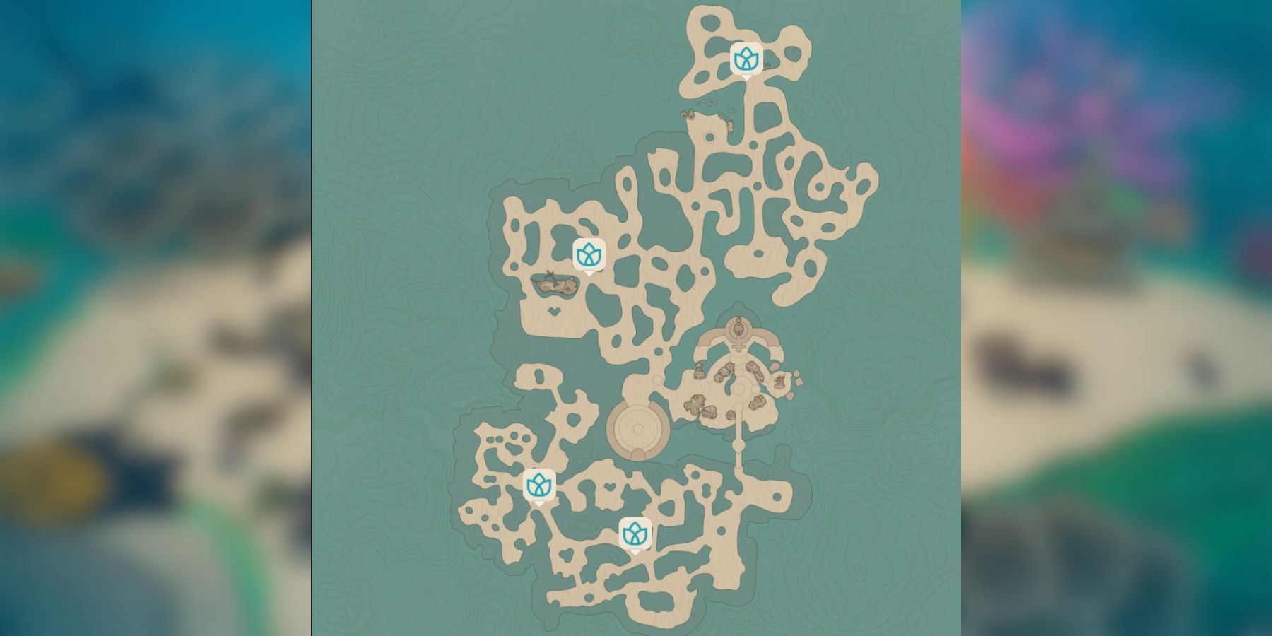 珊瑚島の海底洞窟マップ