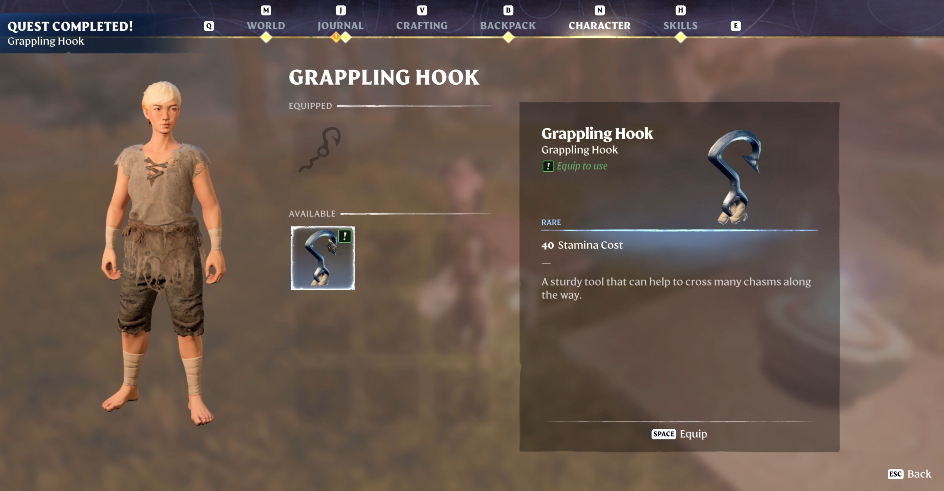 Crafting the Grappling Hook in Enshrouded