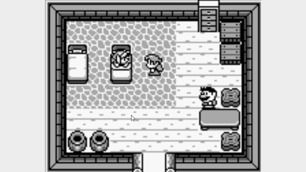 Captura de pantalla de The Legend of Zelda: Link’s Awakening en Game Boy original