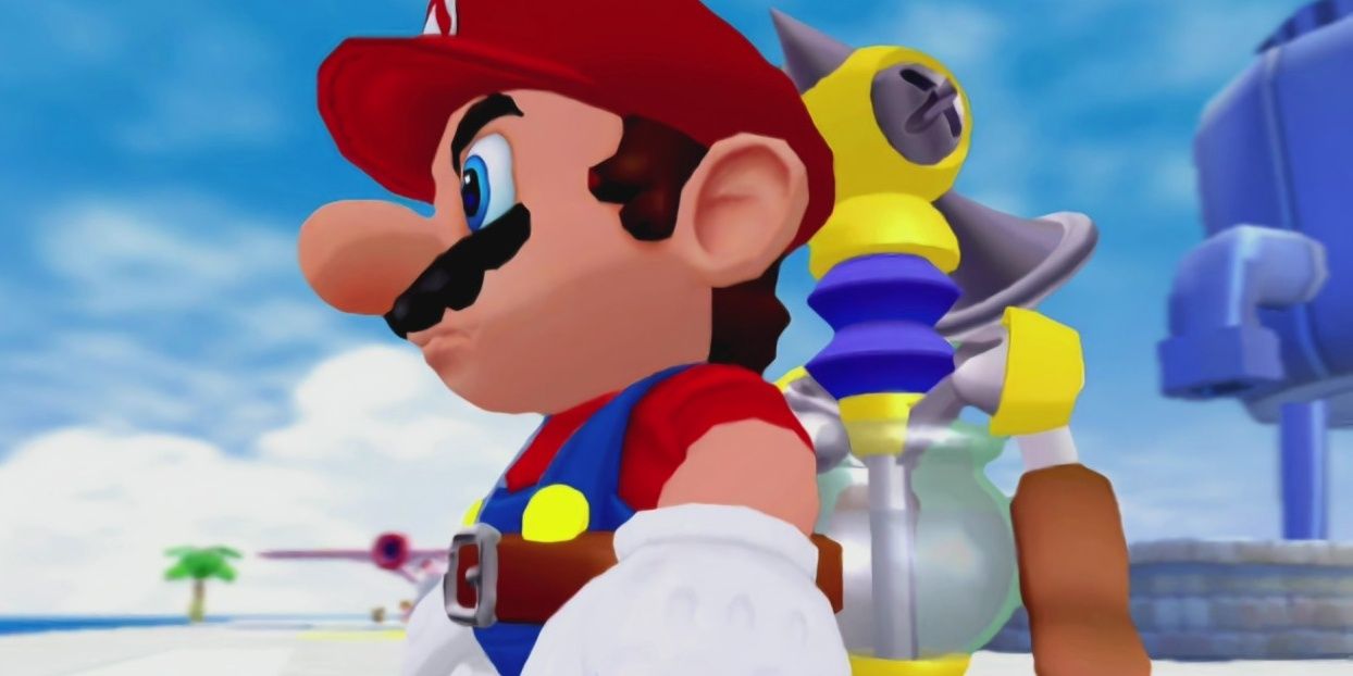 FLUDD su Mario's back all'Aeroporto Delfino in Super Mario Sunshine