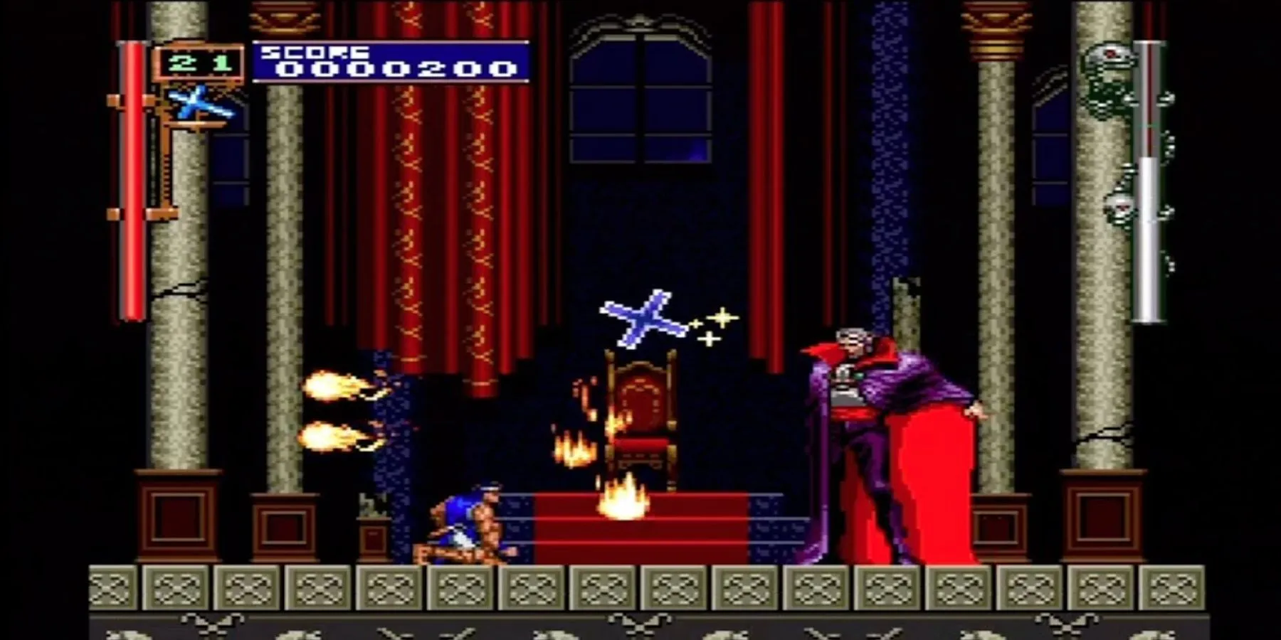 Richter Belmont affrontant Dracula