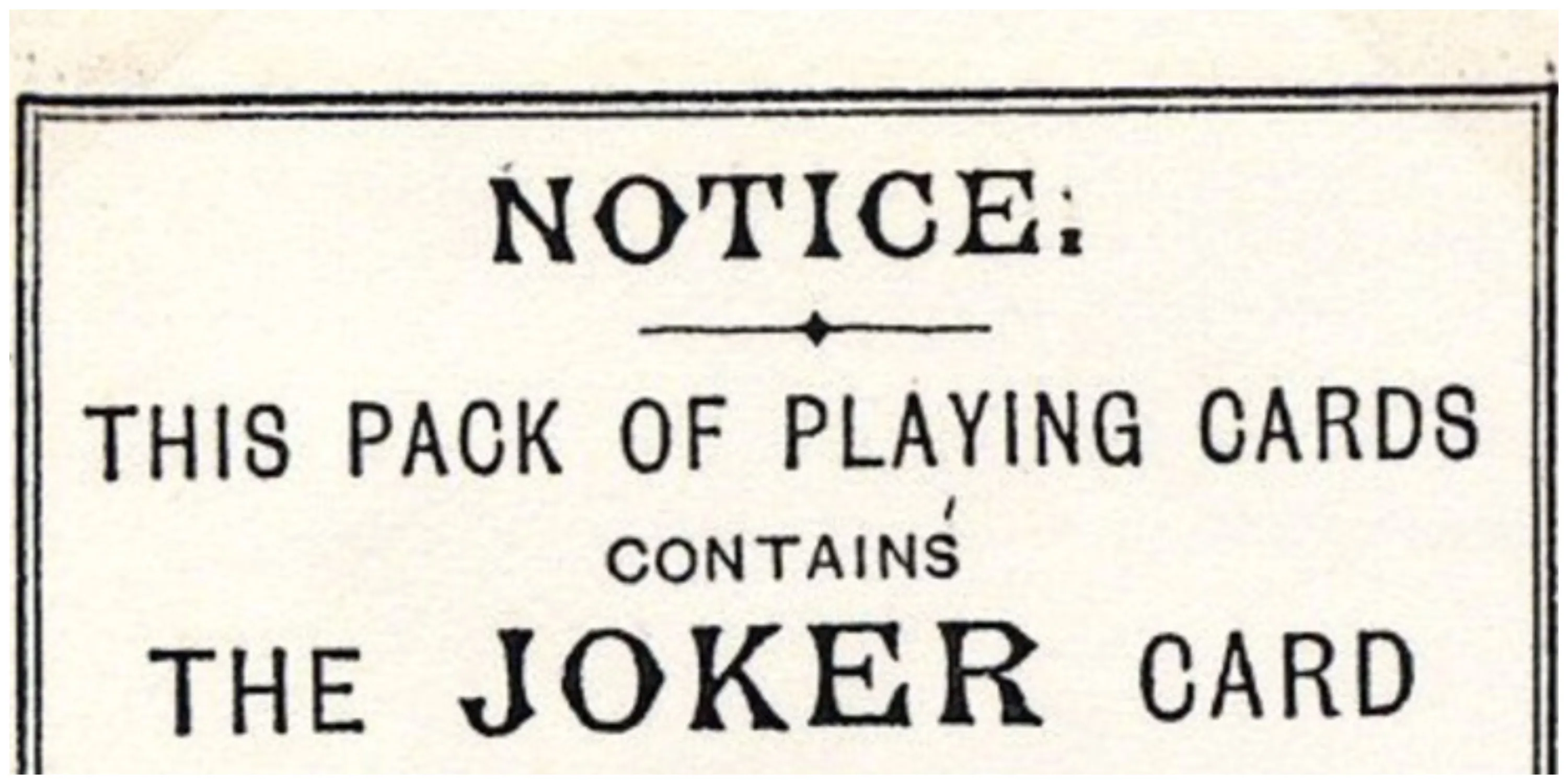 Notice de Joker de Jeu de Cartes