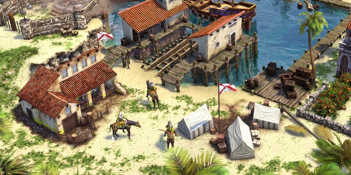 vue d'écran de bataille aérienne d'Age of Empires 3