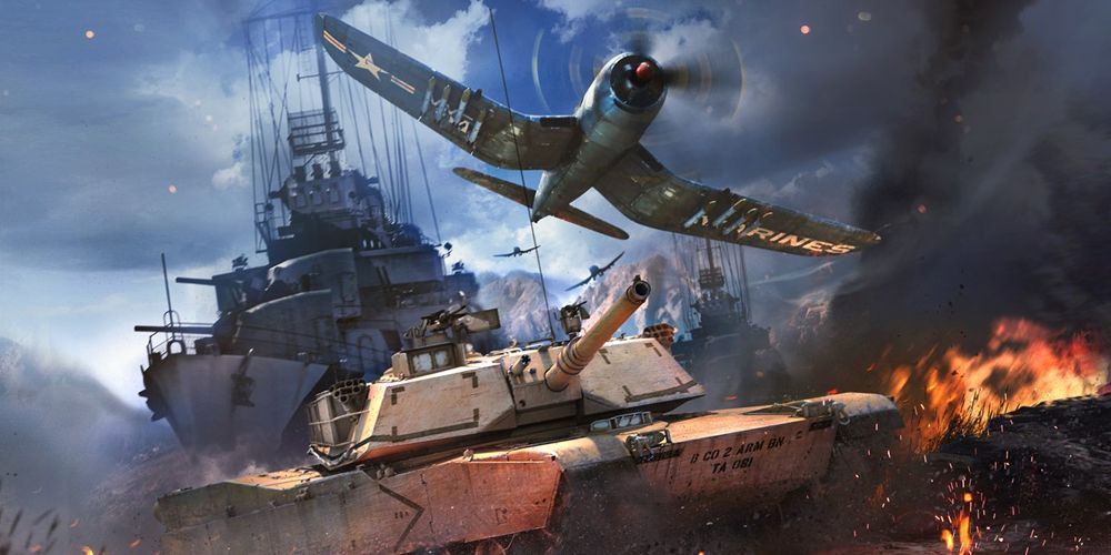 War Thunder Tanque Avião e Navio de Guerra