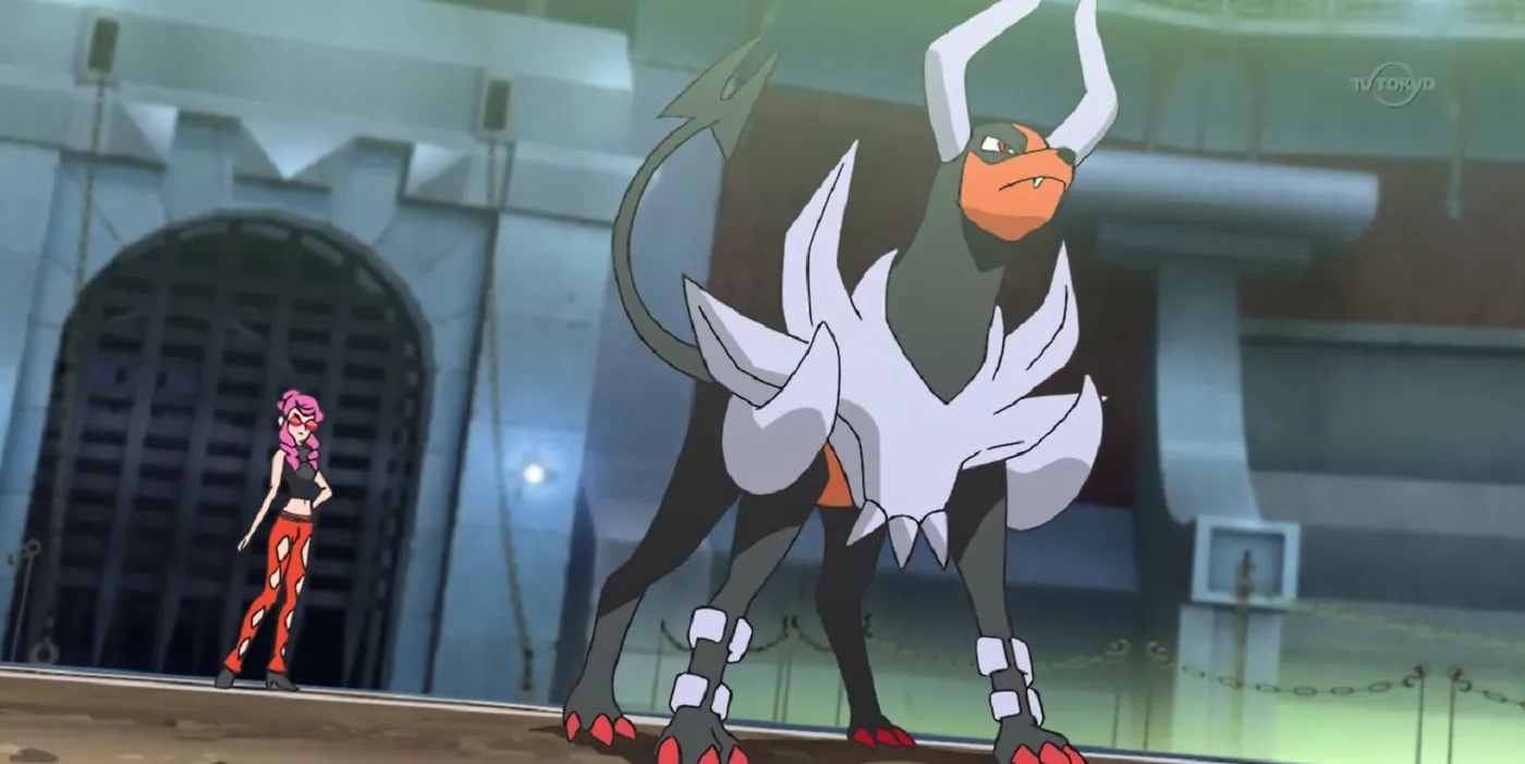 Mega Houndoom dans le dessin animé Pokémon