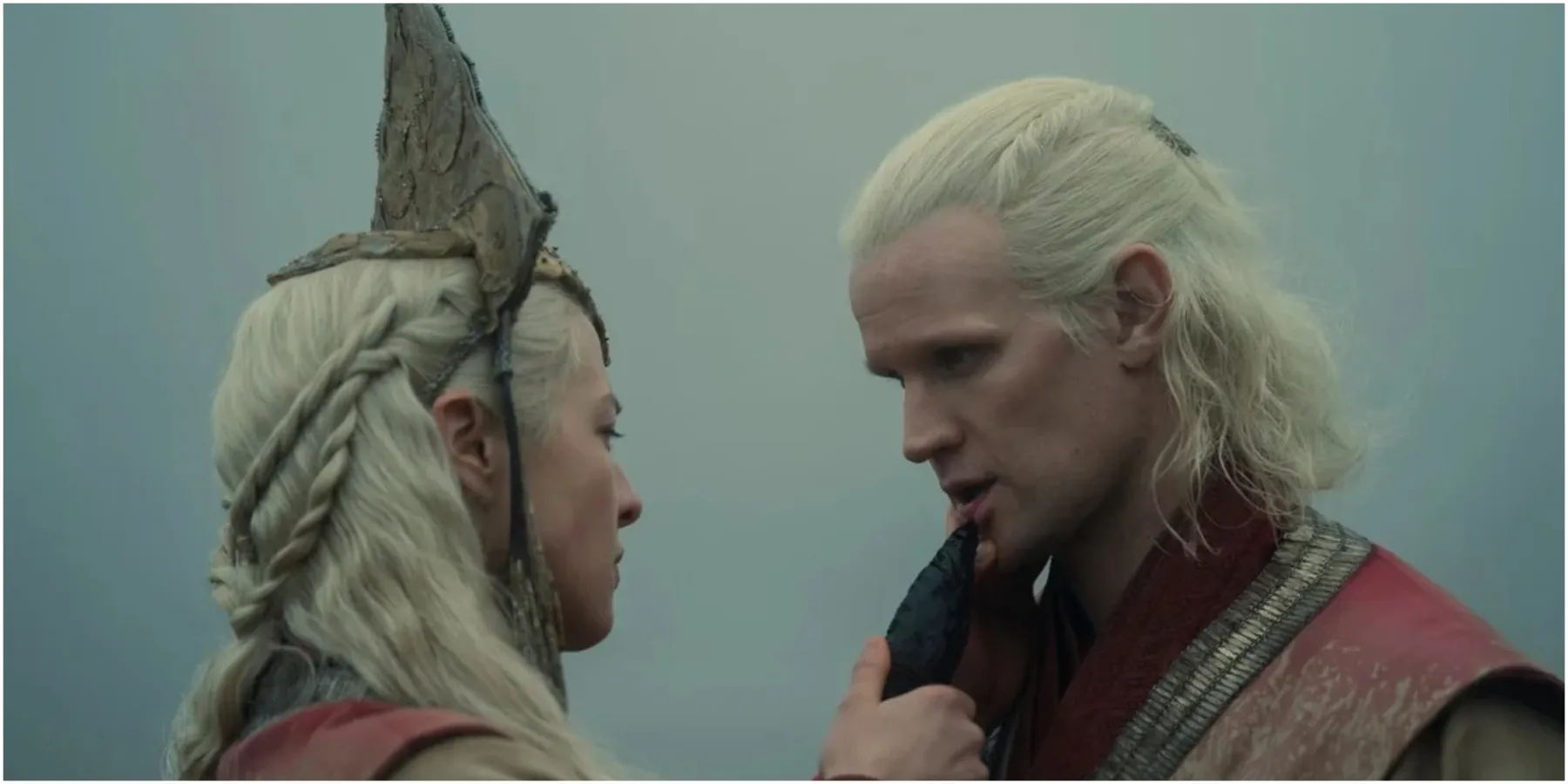Rhaenyra e Daemon's Valyrian wedding in House of the Dragon.