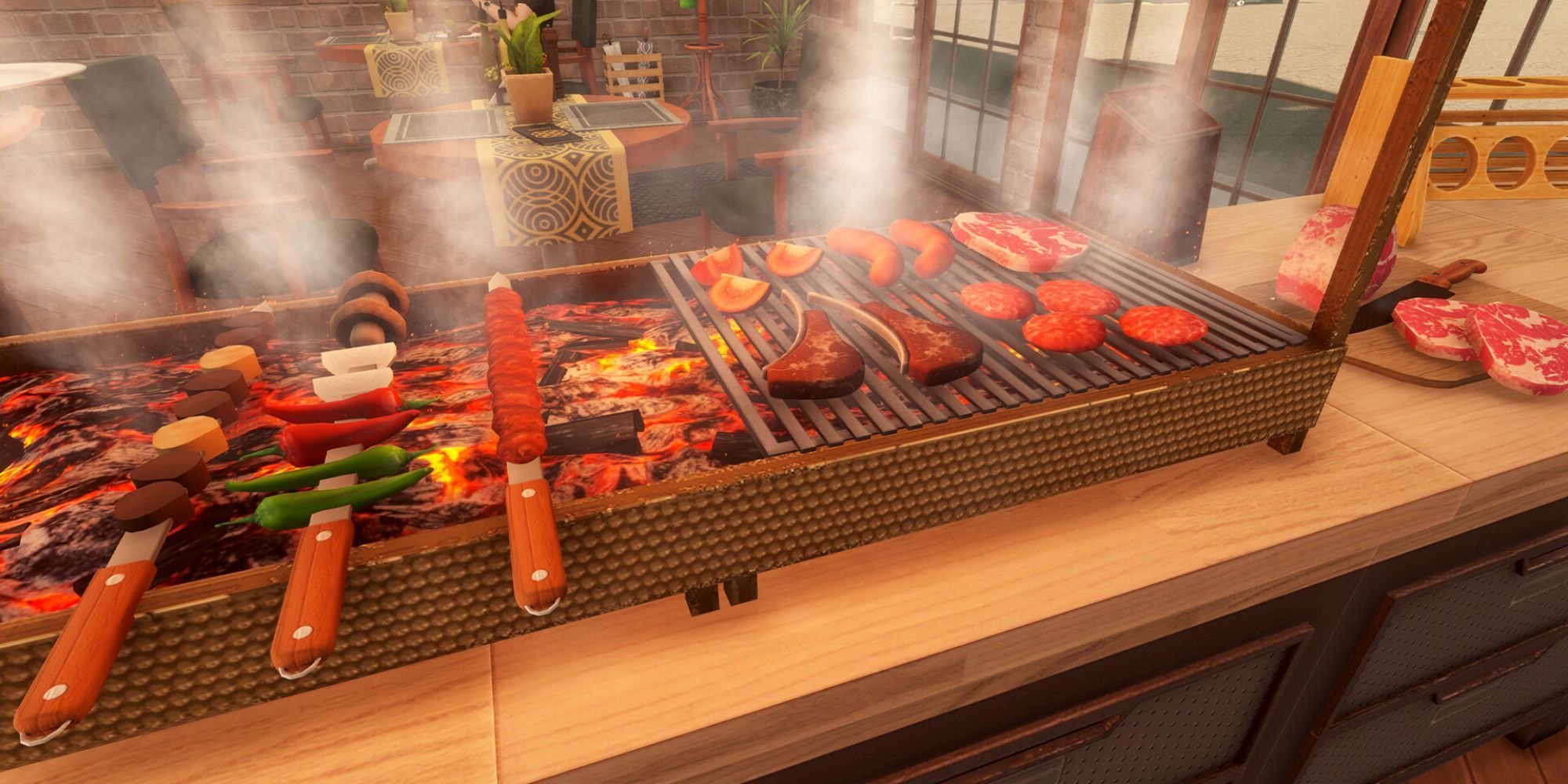 Una griglia in Kebab Chefs — Restaurant Simulator