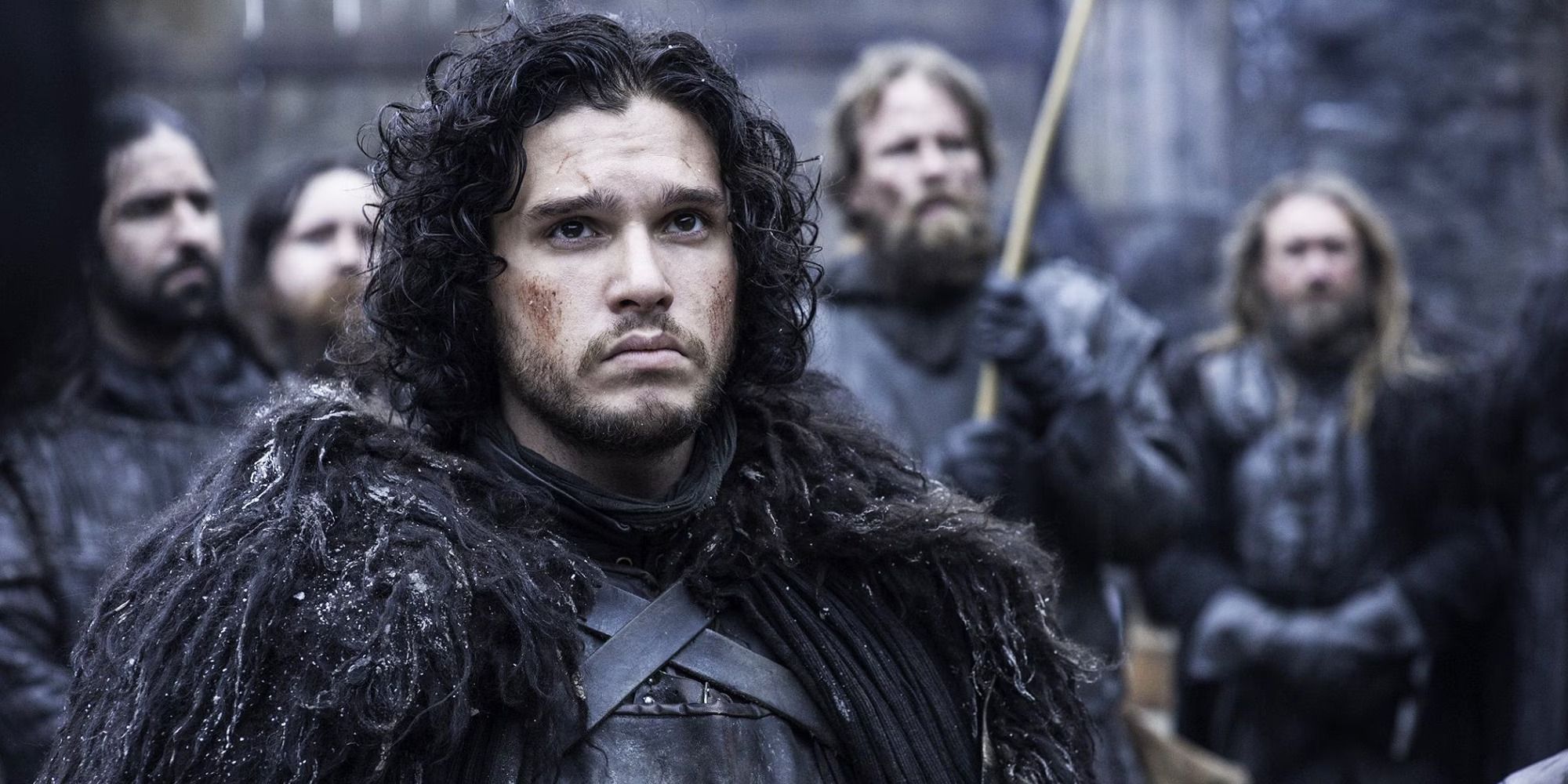 Jon Snow a Castello Nero in Game of Thrones.