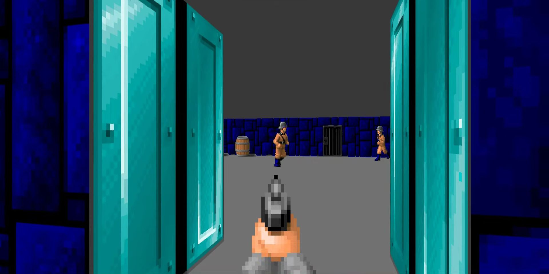 Wolfenstein 3Dでガードに驚かされるプレーヤー