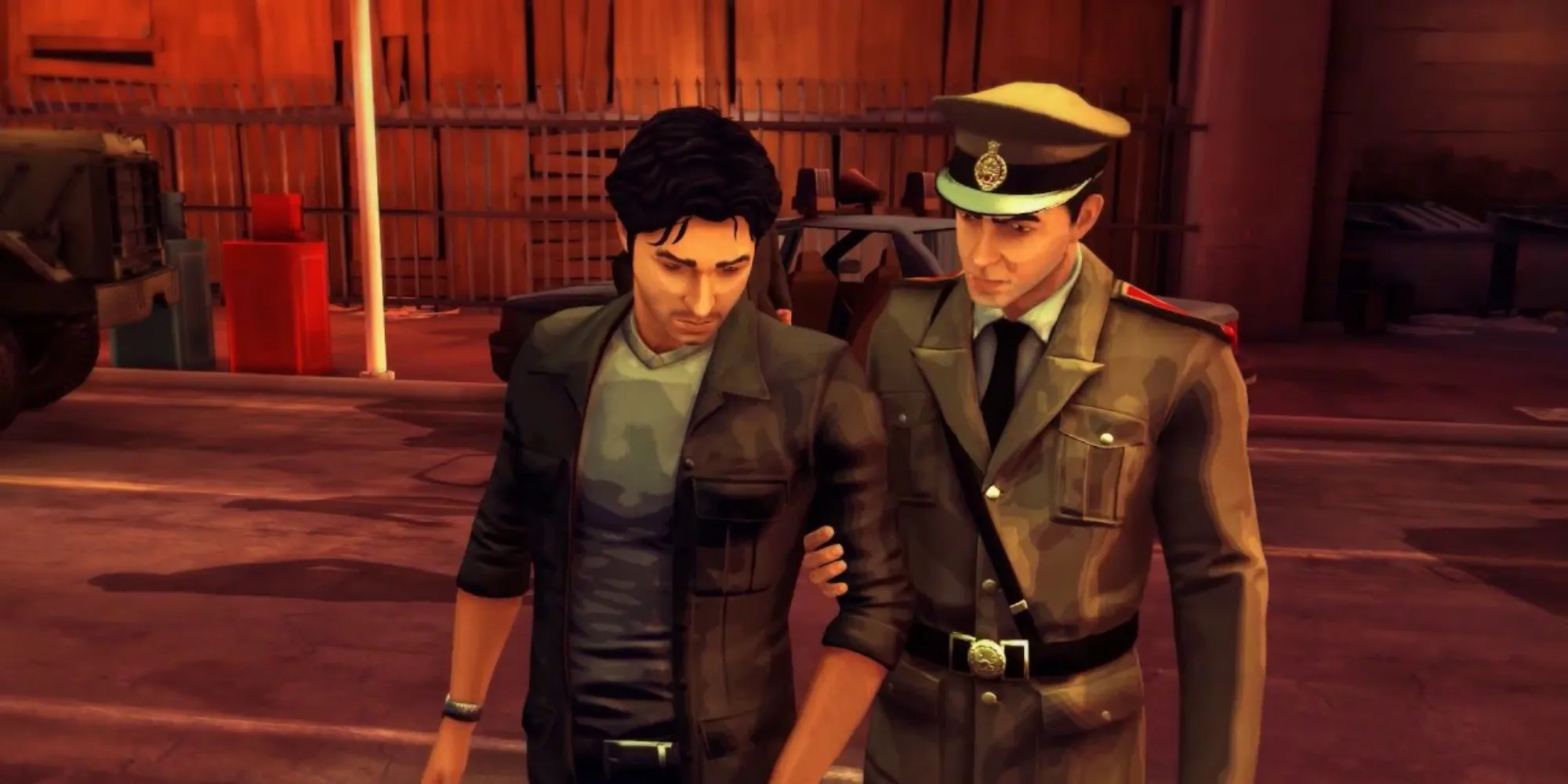 the protagonist with his police officer brother