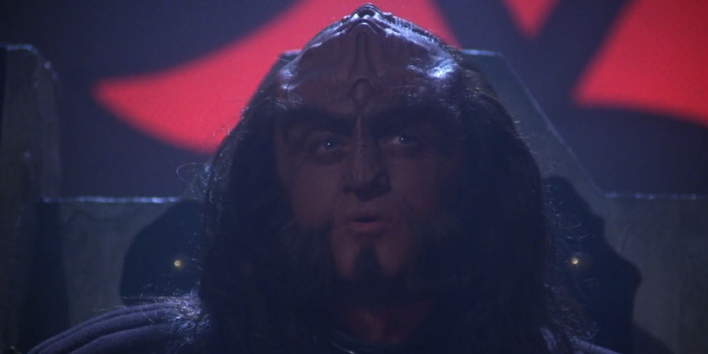 Gowron, il Cancelliere Klingon, in Star Trek