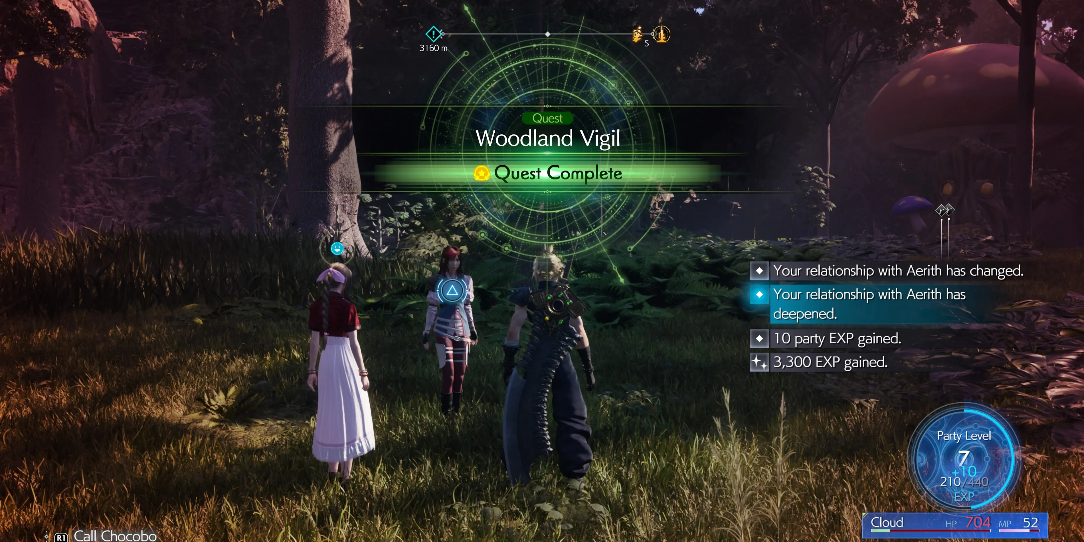 Final Fantasy 7 Rebirth: Woodland Vigil Recompensas