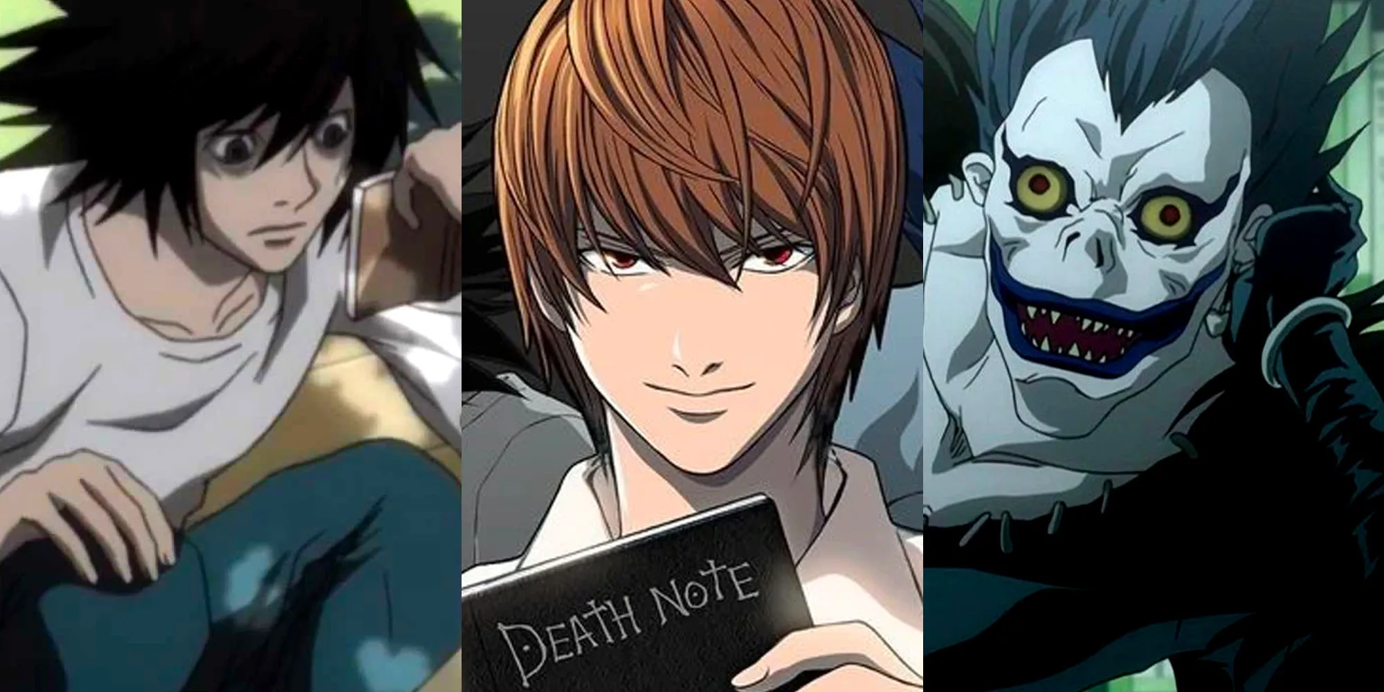 Death Note - Los personajes principales, imagen dividida