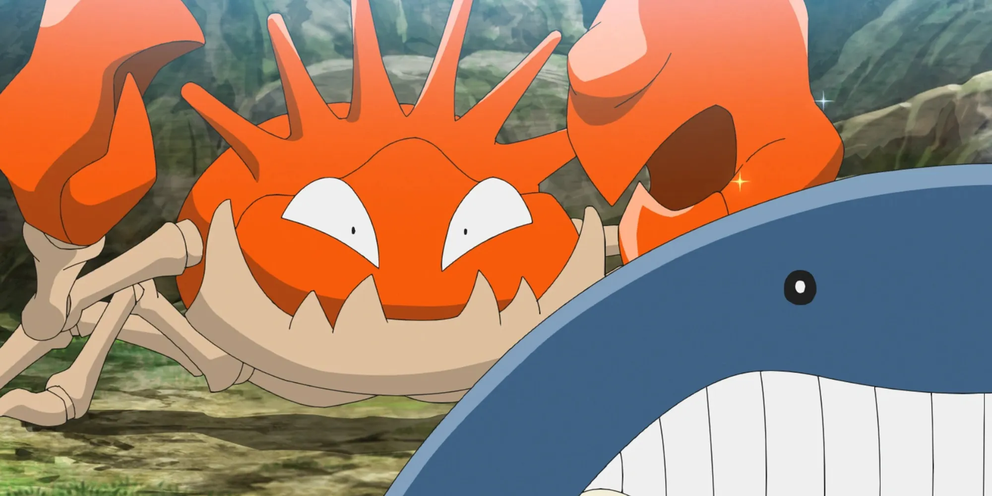 小智在《宝可梦》动画中的巨钳蟹