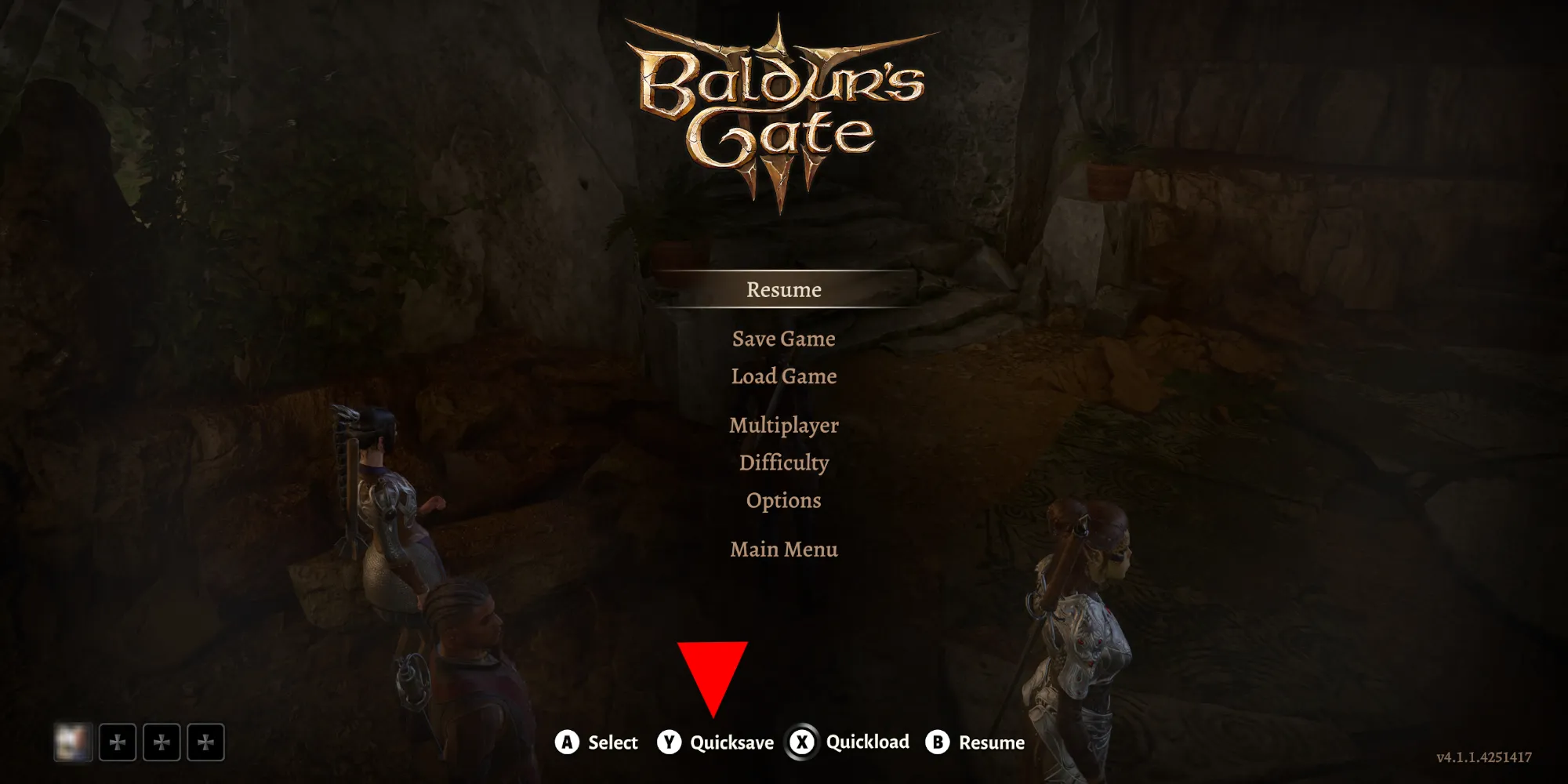 Быстрое сохранение в Baldur's Gate 3