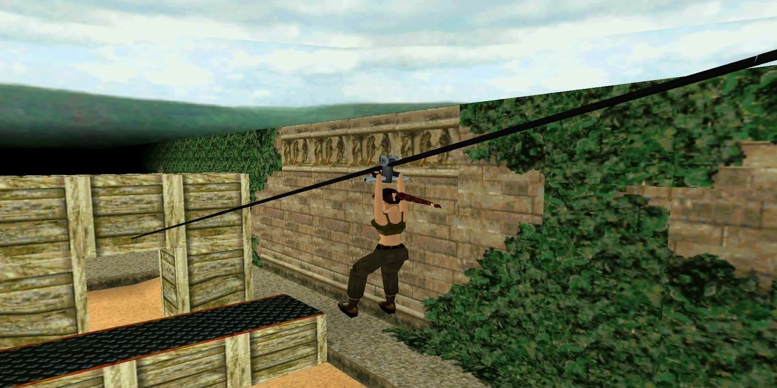 Parcours d'assaut du manoir Croft dans Tomb Raider 3
