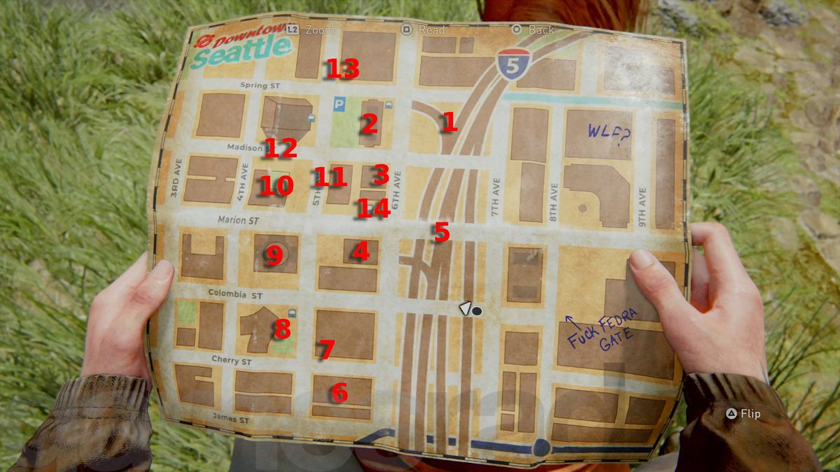The Last of Us 2 mappa del centro di Seattle