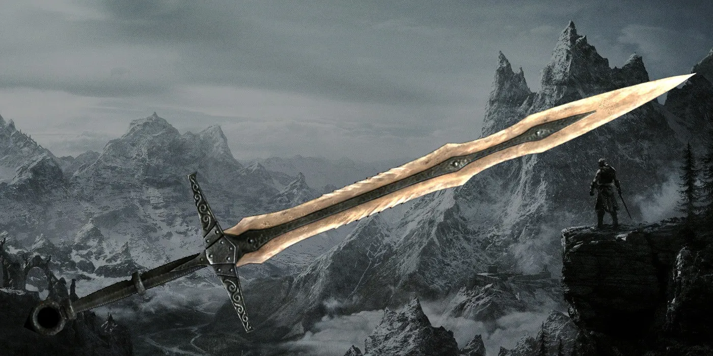 Longue épée en os de dragon