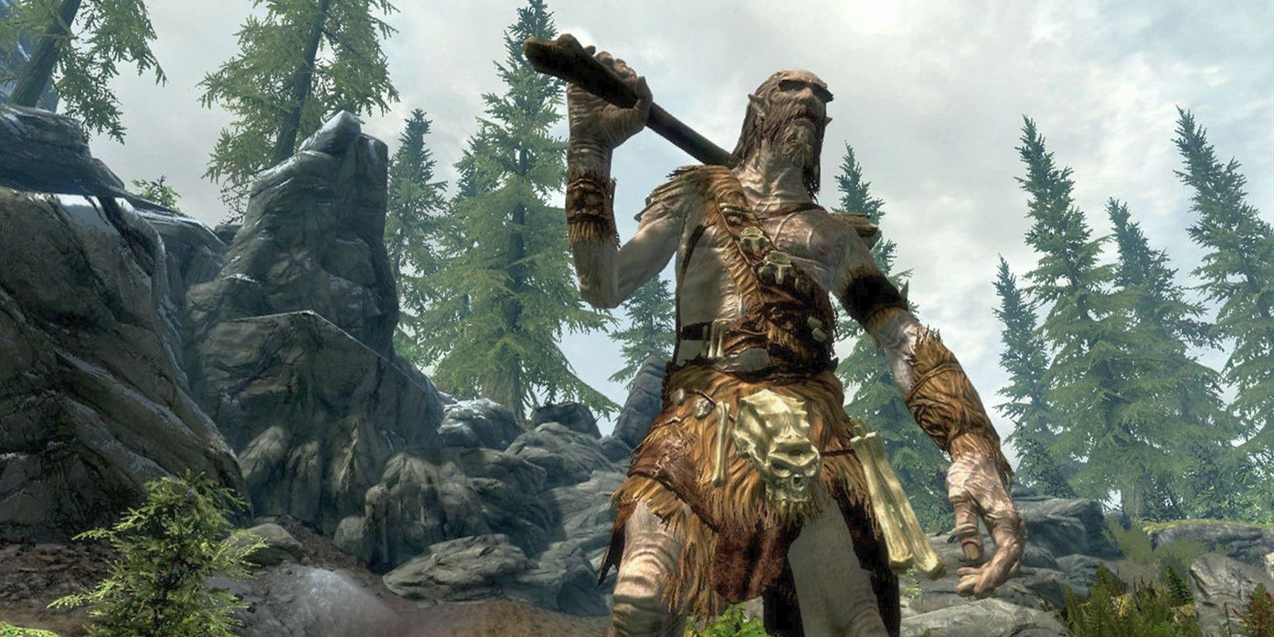 Skyrim Giant Sends Enemy Flying in Hilarious Clip